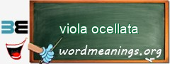 WordMeaning blackboard for viola ocellata